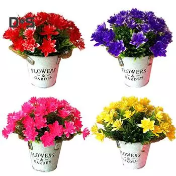 Цветущий букет Искусственный цветок лотоса Miniascape Свадебная вечеринка Домашний стол Декор бонсай one size жёлтый