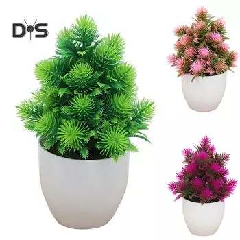 Цветущий букет Искусственный цветок Миниатюрное растение Отель Ресторан Домашний стол Декор бонсай? розы красного