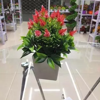 Цветущий букет, искусственный сосновый стержень, бонсай, растение, пейзаж, домашний сад, декор молочный белый