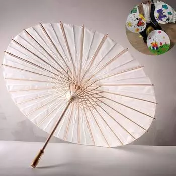 Цветущий шелковый зонт для танцев, декоративный зонт, бумажный зонт, белый масляный бумажный зонт 20CM