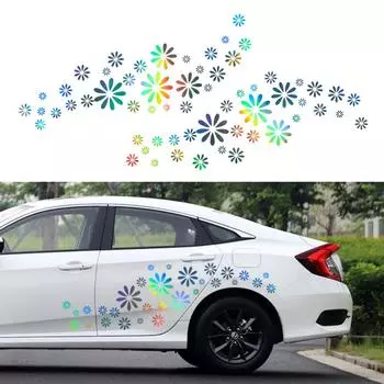 Цветы Боковая наклейка на кузов автомобиля Графические наклейки Авто Капот Крышка капота Двери Боковые наклейки Винил ПВХ Внешний стиль 2 шт. красный