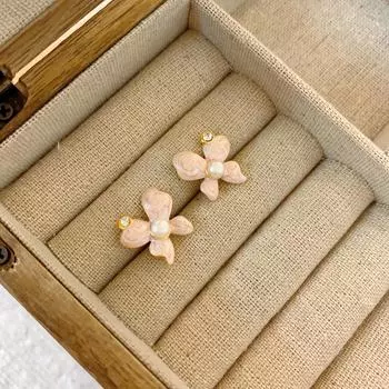 Цветы цветут по всему небу, изысканное чувство, милое и нежное, легкая роскошь, серьги с цветочным жемчугом, уникальный дизайн и темперамент, серьги.