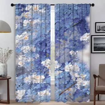 Цветы Хэллоуин украшения перегородка современная гостиная шторы для камеры домашний интерьер шторы 2 шт затемняющие шторы W50xH70cmx2pcs-CL