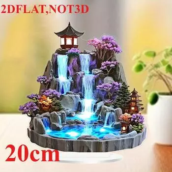 Цветы павильона «Водопад», 2D плоский акрил, настольный декор, украшение, подходит для гостиной, офиса, подарки, Рождество, Хэллоуин 20cm