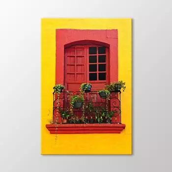 Цветы перед стеклянным столом