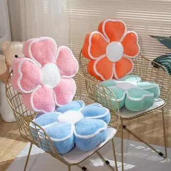 Цветы плюшевая подушка лепестки растений подушка мягкие игрушки диван кровать спальное место подушка для девочки домашний декор подарок 42cmX10cm оранжевый
