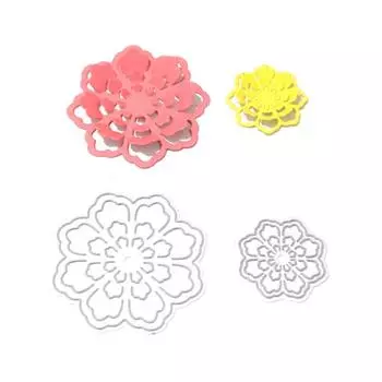 Цветы по индивидуальному заказу из углеродистой стали, высечки, штампы для скрапбукинга, тиснение, трафареты серебряный