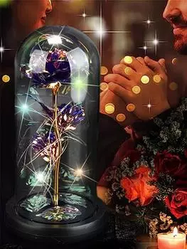 Цветы роз, подарки на день рождения для женщин, романтические праздничные подарки для нее, красочный искусственный цветок розы в пластиковом уникальном рождественском подарке разноцветный