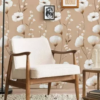 Цветы Спальня Гостиная Фон Домашнее украшение Украшения Нетканые обои 44*100CM/fun-z003