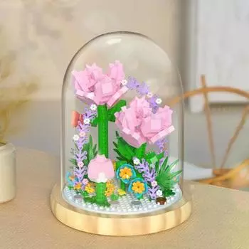 Цветы Строительные игрушки Высокая имитация вечеринок Развивающие игрушки Творческий бонсай Цветочные кирпичи Декоративные украшения дома