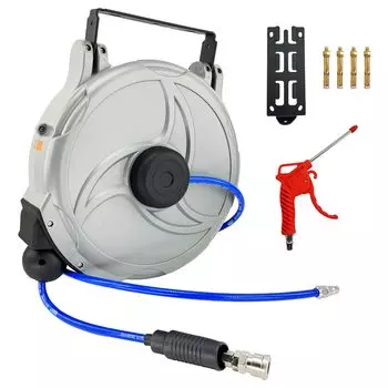 CXCESNS Air Hose Automatic Winding 15 Automatic Bracket Wall Ceiling Hanging Air Hose Outer Diameter x Inner Diameter Pneumatic Auto Retractable серый