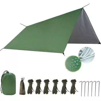 CXHSFNAL Водонепроницаемый 8 УФ УФ Серебряный чехол для хранения людей брезент, тент, брезент, большой, петли, 3м3м, защита, защита, покрытие, непромокаемый,