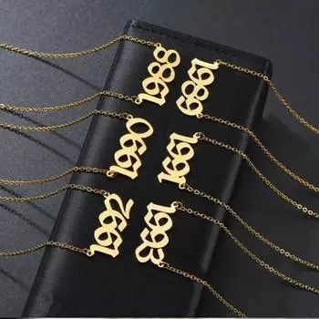 Cxwind из нержавеющей стали, ожерелья в честь года рождения для женщин и мужчин, колье-цепочка, женский кулон, ожерелье, модные украшения для даты рождения 1985