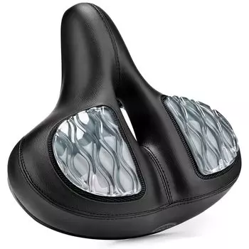 CXWXC Bicycle Gel Hurt Your Super Big For Saddle, Cushion, Doesn t Butt, Thick, Comfortable, Saddle, Perforated, Waterproof, Mommy s Chari/City Cycle,