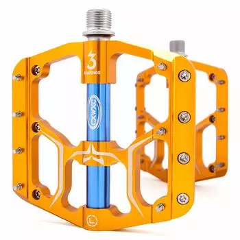 CXWXC Bicycle Sealed Bearing x Flat Aluminum Road Cross MTB Left and Right Set with Pins Pedals, 9/16 Inch, 3, Anti-Slip, Pedals, Alloy, Double-Sided