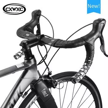 CXWXC Противоскользящая дышащая впитывающая пот силиконовая противоскользящая лента для руля шоссейного велосипеда MTB чёрный/красный