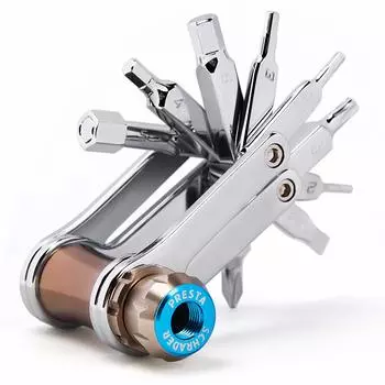 CXWXC велосипед совместим с Style CO2 Inflator складной портативный инструмент мультитул 11-в-1 Presta/American (CX-T04)