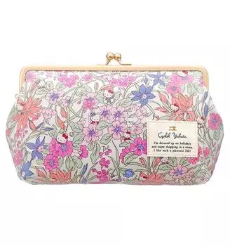 Cyalel Yahata Sanrio x Liberty Print Большая застежка-сумка Дорожная застежка-сумка Косметичка Внутренняя сумка Косметичка Gachet Pouch Коллаборация Sanrio
