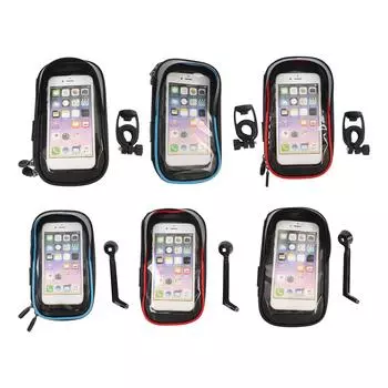 Cycle Phone Front Frame Bag Water Proof 360° Rotation Front Visor Design Touch Screen Cycle Phone Ho Handlebar Type Black