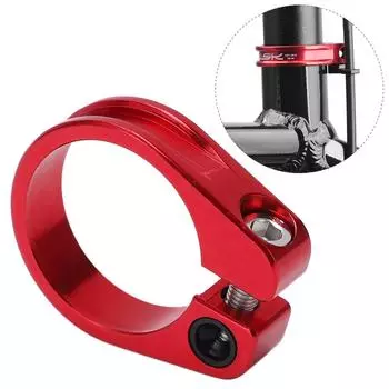 Cycling Accessories Seat Tube Clamp Seat Tube Clip Bike Saddle Seat Clamp Bicycle Seatpost Clamp blue-34.9mm