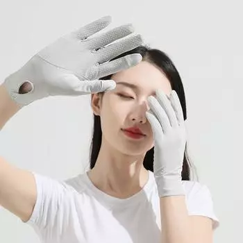 Cycling Driving Thin Sunscreen Anti-UV Gloves Mittens Ice Silk Gloves Sun Protection Gloves