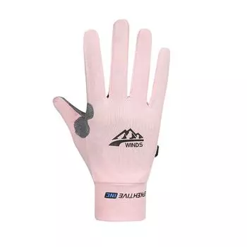Cycling Gloves Men and Women Couple Summer Ice Silk Thin Sport Climbing Sun Protection Driving Non Slip Abrasion Resistant Full Finger Touch Screen Light pink S
