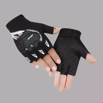 Cycling Gloves Men s Spring and Summer Thin Half Finger Sports Driving Motorcycle Mountain Bike Non Slip Drop-Resistant Full Finger Touch Screen Half finger black Gray One size