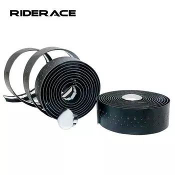 Cycling Handlebar Tapes PU Leather Perforated Belt Breathable Soft Shock-Absorbing Non-Slip Bicycle Handle Bars Bike Accessories красно-коричневый