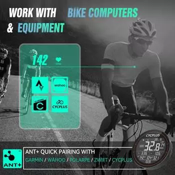 CYCPLUS датчик сердечного ритма наручный ремень Bluetooth ANT+ фитнес-монитор для Garmin Wahoo GPS велосипедный компьютер
