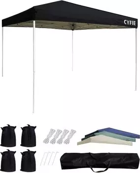 CYFIE брезент 3 м x 3 регулируемый УФ-вода кемпинг сталь мероприятия спорт коммерческий еда открытый теплозащита 3 м x палатка, 3 м, уровни, защита, одно касание,