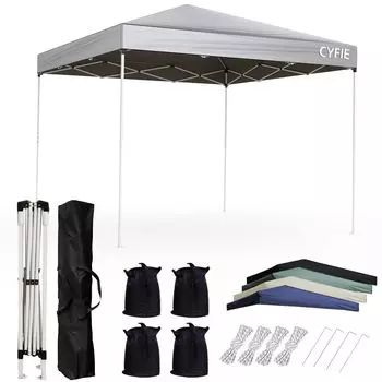 CYFIE брезент 3 высоты защита от ультрафиолета высокая водонепроницаемость стальной ветрозащитный брезент легко в удобном виде включает в себя предотвращение стихийных бедствий и хранение для спорта на открытом воздухе серый