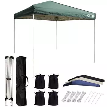 CYFIE брезент 3 высоты защита от ультрафиолета высокая водонепроницаемость стальной ветрозащитный брезент легкий в использовании удобный включает в себя предотвращение стихийных бедствий и хранение для спорта на открытом воздухе зеленый
