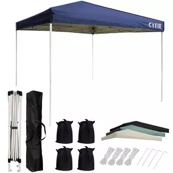 CYFIE Tarp 3 Height UV Protection High Water Steel Wind Trap Легкий в использовании, удобный, поставляется с функцией предотвращения стихийных бедствий и хранения для занятий спортом на открытом воздухе