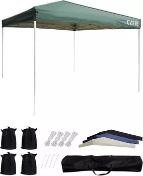 CYFIE Tarp 3 Регулируемый УФ One Water Camping One Touch Steel Event Sports Commercial Outdoor Теплозащитный тент 3 м x Tent, Уровни, Защита, Сенсорный,