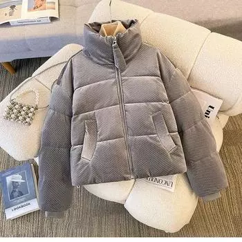 Цыганские звезды блестящие золотистые бархатные хлебные ватные накидки женские новые короткие ватные куртки этой зимой M чёрный