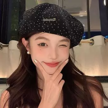 Цыганский берет детский 2024 новый осень и зима лицо маленький большой окружность головы шляпа художника One size