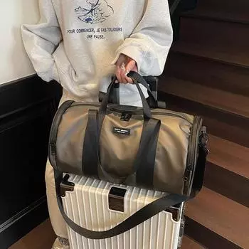 Цилиндрическая легкая спортивная фитнес-сумка для йоги и плавания, большой вместимости, водонепроницаемая, для деловых поездок и хранения шампанского