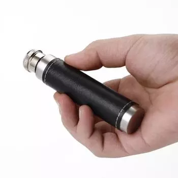 Cylinder Whisky Flagon Stainless Steel Liquor Pot Liquor Tube Wine Bottle Vodka чёрный