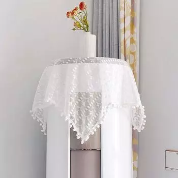 Cylindrical Vertical Air Conditioner Cover Lace Fabric Dust Cloth Square Greemei Air Conditioner Air Condition Tank Cover Always-on Leaf Lace 55*55cm (small square)