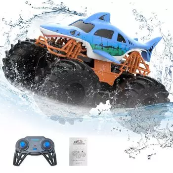 CYLION Амфибия Радиоуправляемая IPX7 Водонепроницаемая 4WD Радиоуправляемая Машинка Вращение на 360 градусов RC Машинка Беспроводное Управление Игрушечная Машинка Входит в Комплект Работает 50