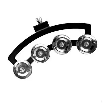Cymbal Hi Hat Tambourine Hand Bell Rattle Instrument Metal Held Percussion Snare for S