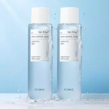 Cynic Hyaluronic Acid Ampoule Skin 1+1, 2 skins ((5144845461)), 150ml, 2 pieces