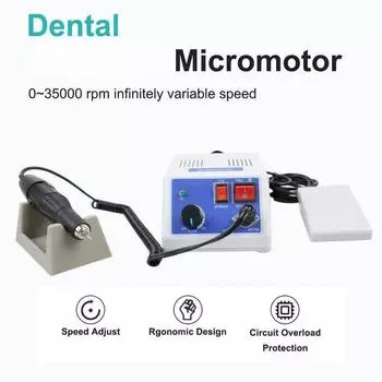 Стоматологическая ручная шлифовальная машина Микромотор для полировки E-TYPE 35000 об/мин Стоматологическое лабораторное оборудование Micro Motor EU Plug белый