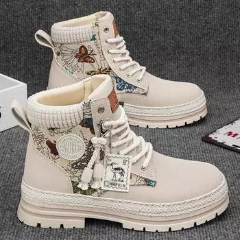 CYYTL Мужские ботинки Повседневная обувь Ботильоны Ковбойские боевые тактические мотоциклетные Челси Зимние рабочие кожаные уличные дизайнерские роскошные модные 39