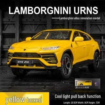 Czhzi CZ24342 Модель внедорожника Lamborghini Urus из сплава - Коллекция украшений для джипов и внедорожников жёлтый