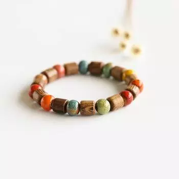 Цзиндэчжэнь Керамический Женский Новый Китайский Стиль Фантазийный Браслет Round wood column