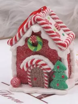 D033 Рождественский трансграничный рождественский маленький домик-подвеска C