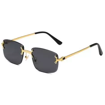 D072 Frameless Trimmed Spring Feet Sunglasses Women S Gradual Change Of Color Sunglasses Men S Street Shot
