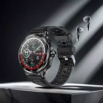 D11 NFC Смарт-часы Мужские Беспроводные Наушники Музыка Bluetooth Звонки Часы Спортивные Часы Монитор Сердечного ритма Фитнес-Умные Часы чёрный