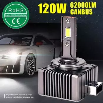 D1S светодиодные фары D3S Canbus лампы CSP D4S D2S светодиодные 62000LM 120 Вт супер яркие D1R D4R D2R D3R серии D автомобильные светодиодные лампы D1S